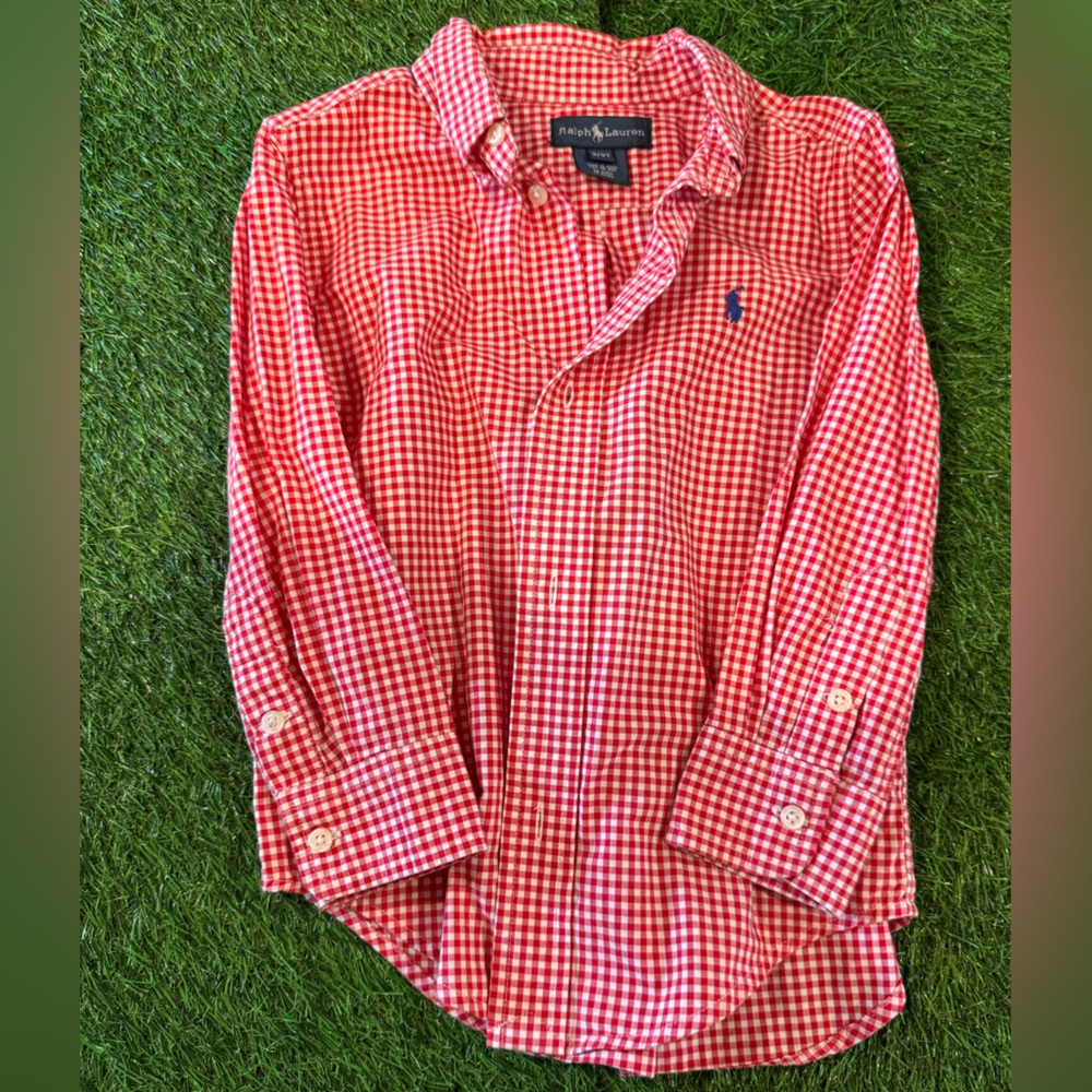 Ralph Lauren Red Checkered Buttondown Shirt